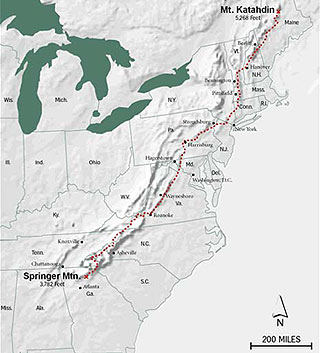AT trail map